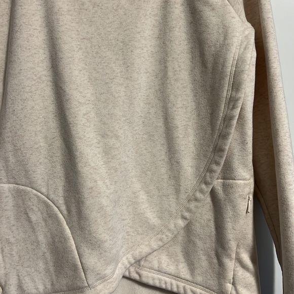 Athleta asymmetric zip sweater sweatshirt medium cream - Picture 5 of 6